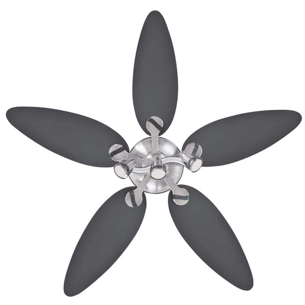 Xavier II 52 in. LED Brushed Nickel with Gun Metal Accents Ceiling Fan with Light Kit by Westinghouse 3 Xavier II 52 in. LED Brushed Nickel with Gun Metal Accents Ceiling Fan with Light Kit by Westinghouse - Image 3
