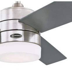 Alta Vista 52 in. LED Brushed Nickel Ceiling Fan with Light Fixture and Remote Control by Westinghouse -Westinghouse Shop brushed nickel westinghouse ceiling fans with lights 7225700 c3 1000