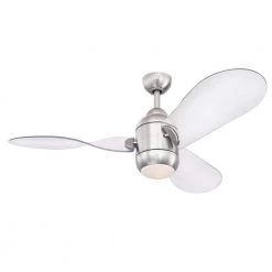 Josef 48 in. LED Brushed Nickel DC Motor Ceiling Fan with Light Fixture and Remote Control by Westinghouse