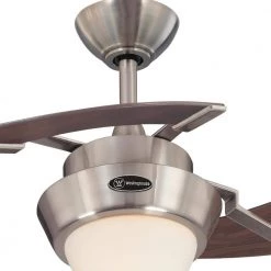 Harmony 48 in. LED Brushed Nickel Ceiling Fan with Light Kit by Westinghouse -Westinghouse Shop brushed nickel westinghouse ceiling fans with lights 7231100 1f 1000