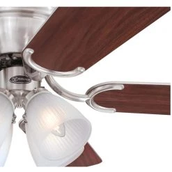 Contempra IV 52 in. LED Brushed Nickel Ceiling Fan with Light Kit by Westinghouse -Westinghouse Shop brushed nickel westinghouse ceiling fans with lights 7232000 1f 1000