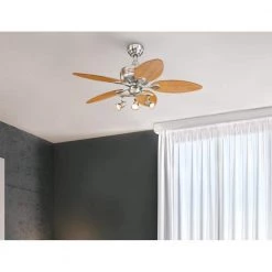 Xavier 44 in. LED Brushed Nickel with Copper Accents Ceiling Fan with Light Kit by Westinghouse -Westinghouse Shop brushed nickel westinghouse ceiling fans with lights 7233100 31 1000
