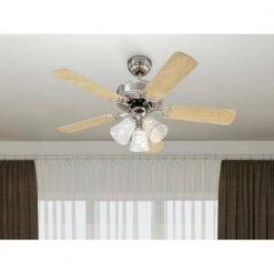 Newtown 42 in. LED Brushed Nickel Ceiling Fan with Light Kit by Westinghouse -Westinghouse Shop brushed nickel westinghouse ceiling fans with lights 7235400 4f 1000