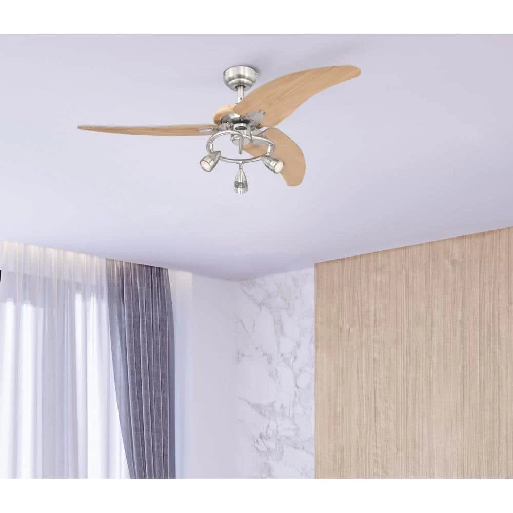 Elite 48 in. Dimmable LED Brushed Nickel Ceiling Fan with Light Kit by Westinghouse 4 Elite 48 in. Dimmable LED Brushed Nickel Ceiling Fan with Light Kit by Westinghouse - Image 4