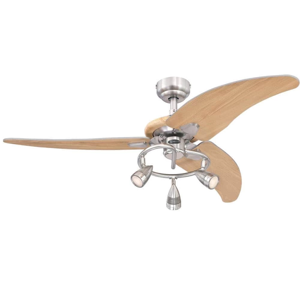 Elite 48 in. Dimmable LED Brushed Nickel Ceiling Fan with Light Kit by Westinghouse 1 Elite 48 in. Dimmable LED Brushed Nickel Ceiling Fan with Light Kit by Westinghouse