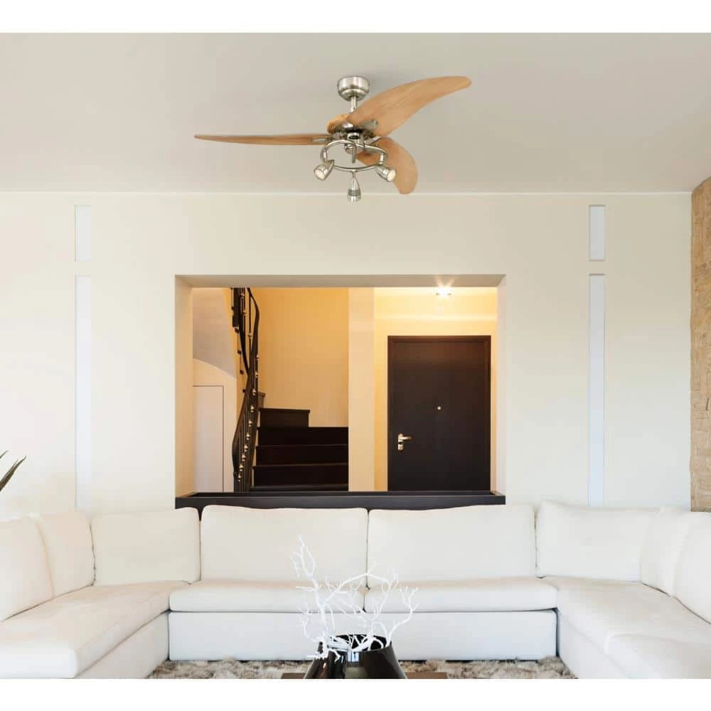 Elite 48 in. Dimmable LED Brushed Nickel Ceiling Fan with Light Kit by Westinghouse 2 Elite 48 in. Dimmable LED Brushed Nickel Ceiling Fan with Light Kit by Westinghouse - Image 2