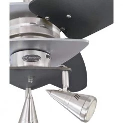 Vector Elite 42 in. LED Brushed Nickel with Graphite Accents Ceiling Fan with Light Kit by Westinghouse -Westinghouse Shop brushed nickel westinghouse ceiling fans with lights 7235800 1f 1000