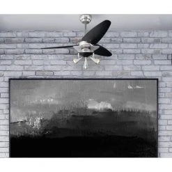 Vector Elite 42 in. LED Brushed Nickel with Graphite Accents Ceiling Fan with Light Kit by Westinghouse -Westinghouse Shop brushed nickel westinghouse ceiling fans with lights 7235800 4f 1000