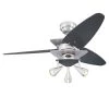 Vector Elite 42 in. LED Brushed Nickel with Graphite Accents Ceiling Fan with Light Kit by Westinghouse