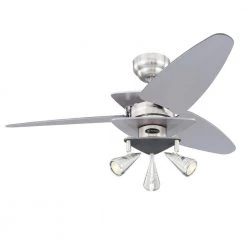 Vector Elite 42 in. LED Brushed Nickel with Graphite Accents Ceiling Fan with Light Kit by Westinghouse -Westinghouse Shop brushed nickel westinghouse ceiling fans with lights 7235800 fa 1000