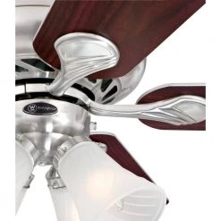 Swirl 52 in. LED Brushed Nickel Ceiling Fan with Light Kit by Westinghouse -Westinghouse Shop brushed nickel westinghouse ceiling fans with lights 7235900 1f 1000