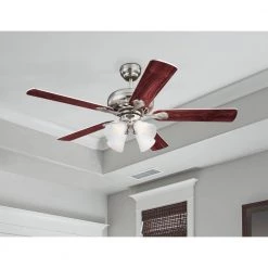 Swirl 52 in. LED Brushed Nickel Ceiling Fan with Light Kit by Westinghouse -Westinghouse Shop brushed nickel westinghouse ceiling fans with lights 7235900 4f 1000