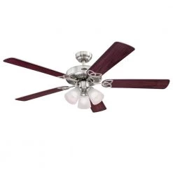 Vintage 52 in. LED Brushed Nickel Ceiling Fan with Light Kit by Westinghouse