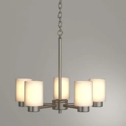 Sylvestre 5-Light Brushed Nickel Chandelier by Westinghouse -Westinghouse Shop brushed nickel westinghouse chandeliers 6227400 44 1000