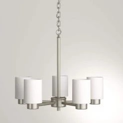 Sylvestre 5-Light Brushed Nickel Chandelier by Westinghouse -Westinghouse Shop brushed nickel westinghouse chandeliers 6227400 fa 1000