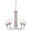 Ramsgate 5-Light Brushed Nickel Chandelier with Ice Glass Shades by Westinghouse