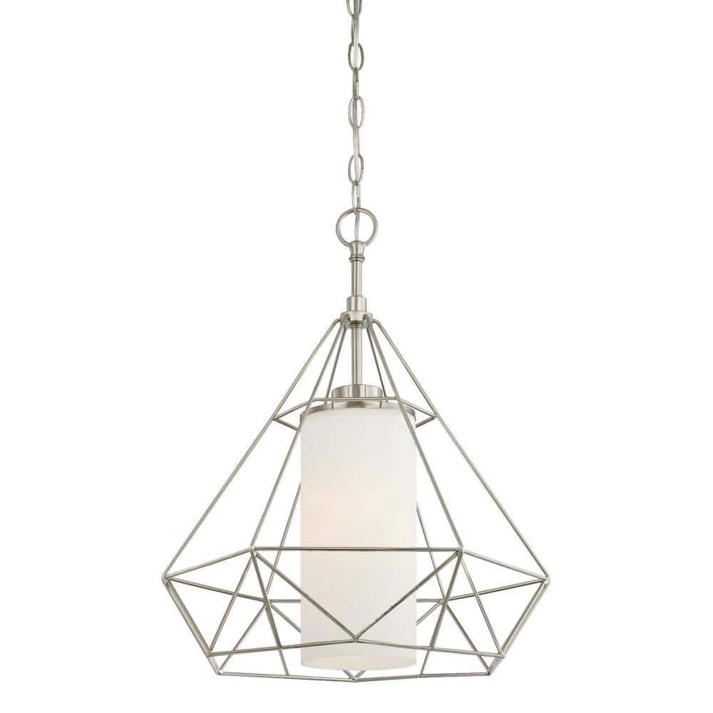 1-Light Brushed Nickel Finish Pendant by Westinghouse 1 1-Light Brushed Nickel Finish Pendant by Westinghouse