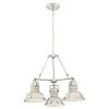 Boswell 3-Light Brushed Nickel Chandelier with Prismatic Acrylic Lens by Westinghouse