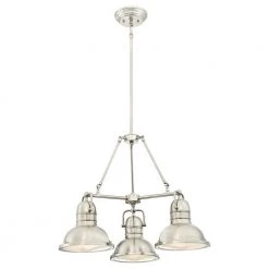 Boswell 3-Light Brushed Nickel Chandelier with Prismatic Acrylic Lens by Westinghouse