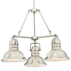 Boswell 3-Light Brushed Nickel Chandelier with Prismatic Acrylic Lens by Westinghouse -Westinghouse Shop brushed nickel westinghouse chandeliers 6333900 c3 1000