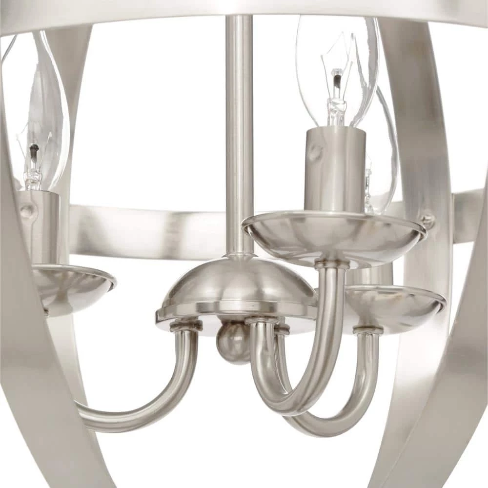 Stella Mira 3-Light Brushed Nickel Pendant by Westinghouse 5 Stella Mira 3-Light Brushed Nickel Pendant by Westinghouse - Image 5