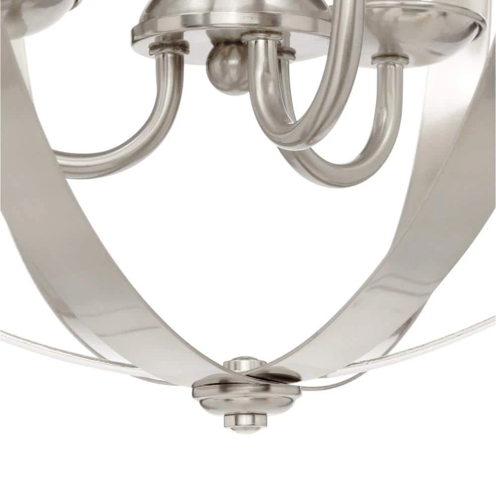 Stella Mira 3-Light Brushed Nickel Pendant by Westinghouse 6 Stella Mira 3-Light Brushed Nickel Pendant by Westinghouse - Image 6