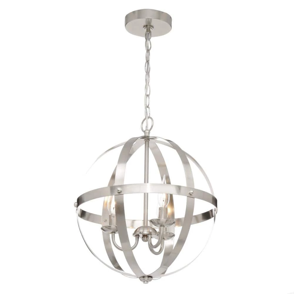 Stella Mira 3-Light Brushed Nickel Pendant by Westinghouse 4 Stella Mira 3-Light Brushed Nickel Pendant by Westinghouse - Image 4