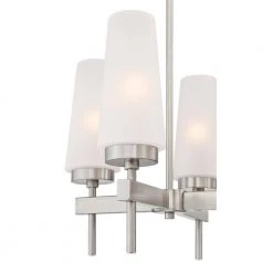Chaddsford 6-Light Brushed Nickel Chandelier with Frosted Glass Shades by Westinghouse -Westinghouse Shop brushed nickel westinghouse chandeliers 6353100 4f 1000
