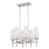 Chaddsford 6-Light Brushed Nickel Chandelier with Frosted Glass Shades by Westinghouse