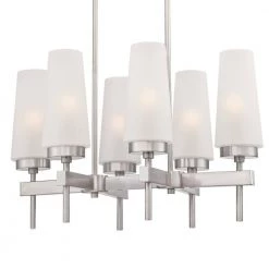 Chaddsford 6-Light Brushed Nickel Chandelier with Frosted Glass Shades by Westinghouse -Westinghouse Shop brushed nickel westinghouse chandeliers 6353100 c3 1000