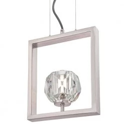 Zoa 1-Light Brushed Nickel LED Pendant with Crystal Glass Shade by Westinghouse -Westinghouse Shop brushed nickel westinghouse chandeliers 6367600 c3 1000