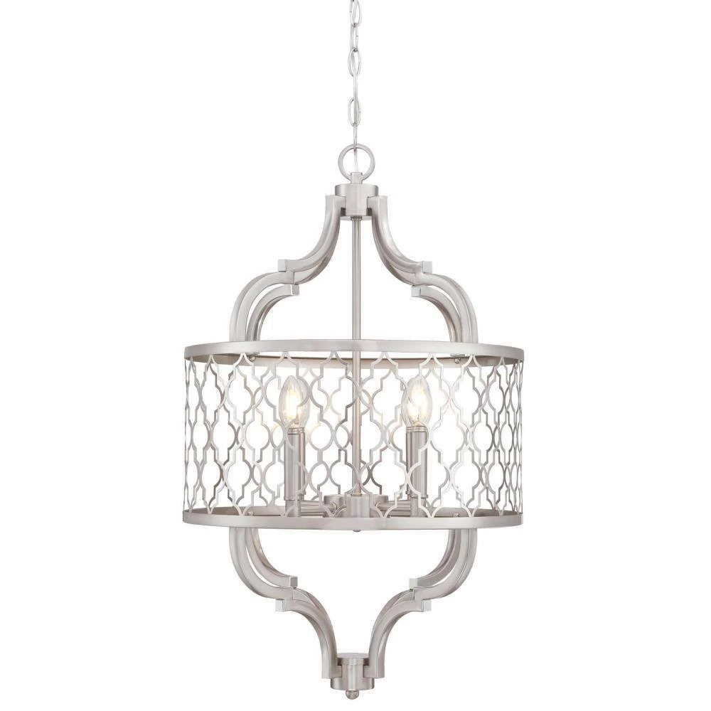 Sahara 4-Light Brushed Nickel Chandelier by Westinghouse 4 Sahara 4-Light Brushed Nickel Chandelier by Westinghouse - Image 4