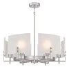 Enzo James 6-Light Brushed Nickel Chandelier with Frosted Glass Shades by Westinghouse