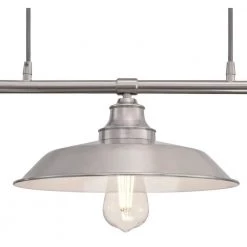 Iron Hill 3- -Light Brushed Nickel Island Pulley Pendant by Westinghouse -Westinghouse Shop brushed nickel westinghouse chandeliers 6369900 1f 1000