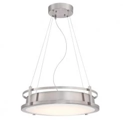 Andro 150-Watt Equivalent Integrated LED Brushed Nickel Chandelier with Frosted Lens by Westinghouse