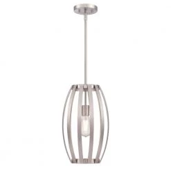 Farah 1-Light Brushed Nickel Pendant by Westinghouse -Westinghouse Shop brushed nickel westinghouse chandeliers 6372800 4f 1000