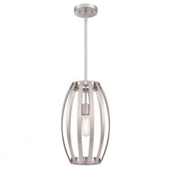 Farah 1-Light Brushed Nickel Pendant by Westinghouse