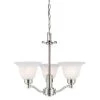 3-Light Brushed Nickel Interior Chandelier with Frosted White Alabaster Glass by Westinghouse