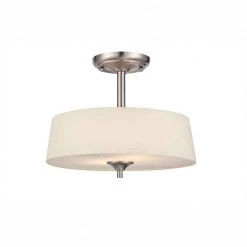 Parker Mews 2-Light Brushed Nickel Ceiling Fixture by Westinghouse