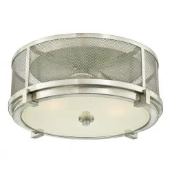 Adler 2-Light Brushed Nickel Flush Mount by Westinghouse