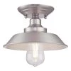 Iron Hill 9 in. 1-Light Brushed Nickel Semi-Flush Mount by Westinghouse
