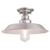 Iron Hill 12 in. 1-Light Brushed Nickel Semi-Flush Mount by Westinghouse