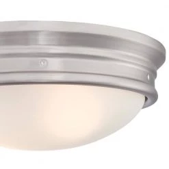 Meadowbrook 13 in. 2-Light Brushed Nickel Flush Mount by Westinghouse -Westinghouse Shop brushed nickel westinghouse flush mount lights 6370700 4f 1000