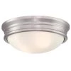 Meadowbrook 13 in. 2-Light Brushed Nickel Flush Mount by Westinghouse