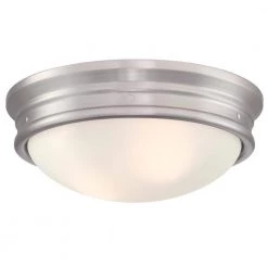 Meadowbrook 13 in. 2-Light Brushed Nickel Flush Mount by Westinghouse