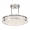 75-Watt Brushed Nickel Integrated Dimmable ENERGY STAR LED Semi-Flush Mount by Westinghouse