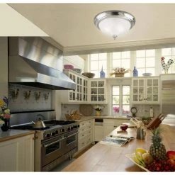 2-Light Brushed Nickel Interior Ceiling Flush Mount with Frosted Swirl Glass by Westinghouse -Westinghouse Shop brushed nickel westinghouse flush mount lights 6430500 c3 1000