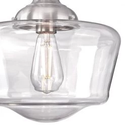 Scholar 11 in. 1-Light Brushed Nickel Semi-Flush Mount by Westinghouse -Westinghouse Shop brushed nickel westinghouse flush mount lights 6573300 4f 1000