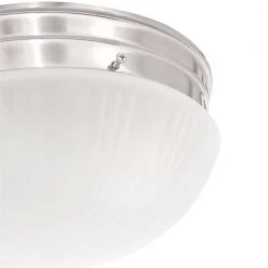 2-Light Brushed Nickel Flush Mount Interior with Pull Chain and Frosted Fluted Glass by Westinghouse -Westinghouse Shop brushed nickel westinghouse flush mount lights 6721000 a0 1000