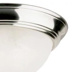 2-Light Brushed Nickel Interior Ceiling Flush Mount with Frosted White Alabaster Glass by Westinghouse 5 2-Light Brushed Nickel Interior Ceiling Flush Mount with Frosted White Alabaster Glass by Westinghouse -Westinghouse Shop brushed nickel westinghouse flush mount lights 6757300 c3 1000